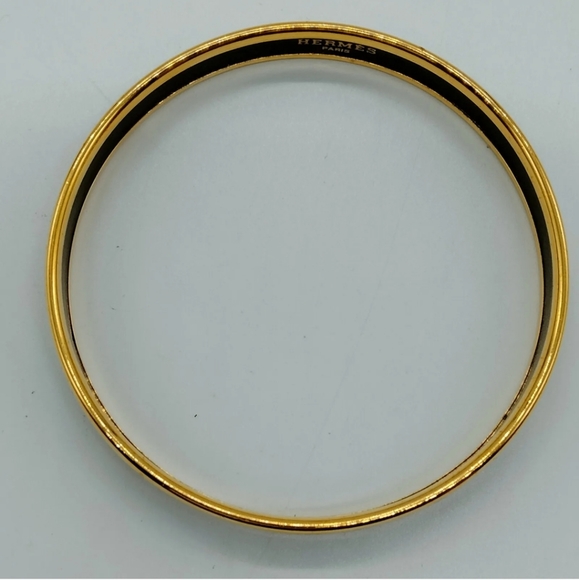 HERMES BANGLE BLACK GOLD - Picture 5 of 12